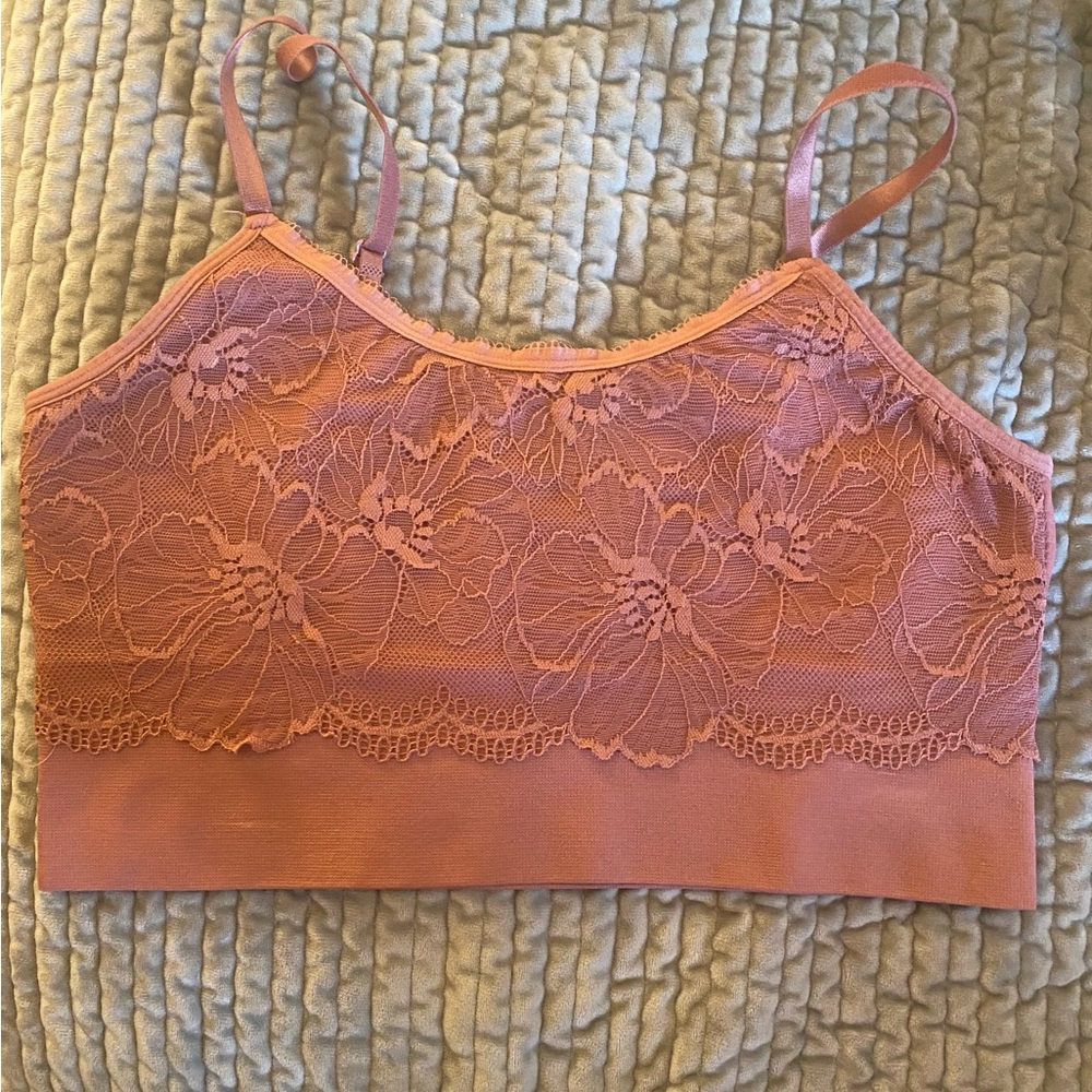 Pink/Mauve bralette size large. Perfect condition